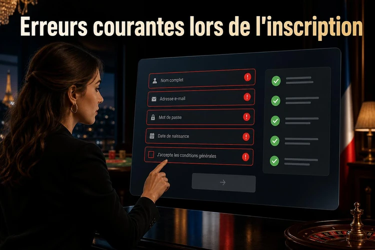 Erreurs courantes lors de l'inscription